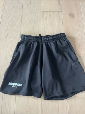 Men's Black Athletic Shorts with Elastic Waistband